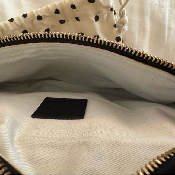 CLARE V black and cream woven checker fanny pack - Picture 4 of 9